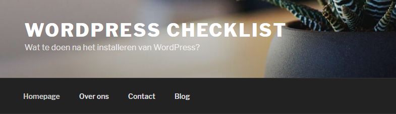 Menu WordPress checklist