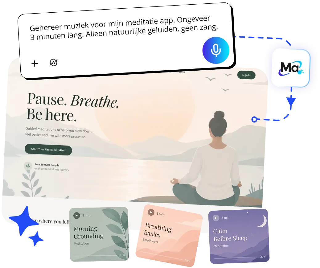 Typ, spreek of upload: voorbeeld van een app gebouwd met Macaly AI